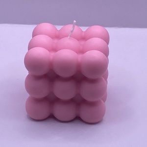 Pink bubble candle